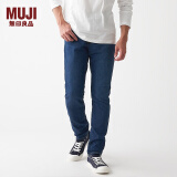 无印良品 MUJI 男式 弹力 牛仔 修身裤 裤子 长裤 休闲裤 AEA06A1A 靛青色 30inch