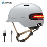 smart4u头盔智能尾灯 自行车滑板车平衡车头盔 安全帽男女头盔 SH50白