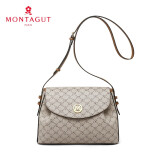 梦特娇（MONTAGUT）新款包包女包斜挎包时尚单肩包女士包包大容量妈妈包母亲节礼物 卡其R7612125012