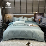 La Torretta100支抗菌长绒棉四件套纯棉四季高档床上用品被套床单1.8/1.5米床