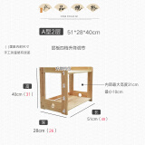 天鸣  打印机架子置物架桌面小木架实木办公收纳架波炉架子 A型二层 外长51*深28*高40cm