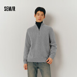 森马毛衫男半开襟半高领针织衫冬季经典纯色毛衣百搭109724107107