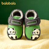 巴拉巴拉儿童棉鞋卡通女童加绒鞋男童家居静音防滑抗寒外穿男宝棉拖鞋冬季