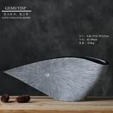 GEMUYISI 简约现代艺术树脂花瓶摆件北欧玄关电视柜客厅新中式家居饰品 尖角放射 小