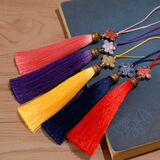 京霁流苏穗子古典书签吊穗扇子坠DIY配饰材料挂饰品配件吊坠装饰穗子 中国结流苏/藏青+土黄+大红+墨绿