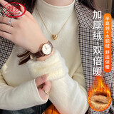 浪莎25秋冬新品加绒加厚针织打底衫女半高领小香风内搭毛衣打底上衣