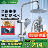 名爵（MEJUE）花洒全套明装淋浴器喷头套装 明管混水阀洗澡水龙头Z-05171