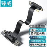 臻威（ZHENWEI）PCIe4.0 X1延长线 台式电脑主板PCIe插槽无损延长 10厘米 支持网卡/声卡/2.5G远程开关机卡/DMA卡