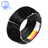 起帆（QIFAN）电线电缆 RVV2*0.75平方国标2芯电源线多股铜丝软护套线黑色100米