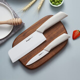 拜格 陶瓷菜刀厨房家用切菜刀切肉刀水果刀婴儿辅食厨房刀具 陶瓷菜刀+水果刀