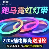 梵耀 七彩霓虹灯带柔性跑马灯带渐变氛围户外防水招牌流水灯遥控控制 【50米装】电源+遥控器 渐变动态霓虹灯带（区别可咨询）