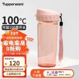 特百惠（Tupperware）茶韵500ML塑料杯 男女学生便携办公用水杯子大容量双饮口 粉色