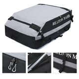 齐选车顶行李箱suv通用大容量防水雨行李包自驾车载置物旅行包 黑色15立方425L（105*90*45cm）