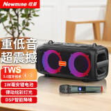 纽曼D28 蓝牙音箱 音响户外k歌广场舞专用便携式重低音炮家用唱歌移动家庭ktv带麦克风桌面高音质无线小音响