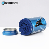 coolcore° 美国麦迪冷感运动毛巾吸汗速干男女篮球跑步健身降温擦汗腕巾夏 深蓝色网