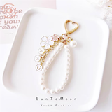 SunToMoon可爱双面樱花合金钥匙扣花朵字母DIY少女心书包挂件Airpods吊饰