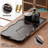 树彬实木茶盘家用办公室会客厅竹木茶台单茶盘托盘茶海电磁炉自动上水 黑檀木平步青云+智能防烫电器