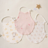 怀音 婴儿肚兜纯棉夏季薄款新生宝宝男女儿童春秋睡觉护肚子防着凉兜 【双层夏季薄款】粉兔+粉兔耳+爱心 M码【4-10个月】 28*26cm