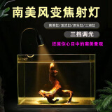 东方好礼鱼缸射灯南美造景迷你射灯调焦溪流缸小型鱼缸灯led灯防溅水夹灯 【自由变焦】3W白黄变光鱼缸射灯