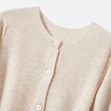 金菊100%绵羊毛无缝针织开衫经典纯色外套秋冬插肩袖女羊毛衫