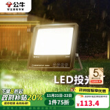 公牛（BULL）LED投光灯户外路灯庭院灯露营灯 IP65防水高亮度100W-3000K暖白光