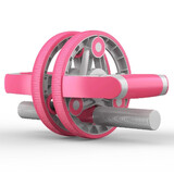 燃烧冰 健腹轮俯卧撑支架 腹肌锻炼器钢珠按摩器 臂力腹部腿部腰健身器 玫瑰红-组合式健腹轮