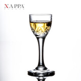 NAPPA 手工雕刻白酒杯套装家用高档水晶白酒具分酒器分酒壶高脚杯 高脚白酒杯 刻花款 树芽二 多买多得