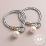 诺罗窗帘带绑带一对装扣环绑绳绑饰吊穗北欧轻奢高端系绳子挂球扎束带 银灰色 一对