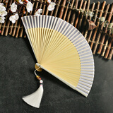 永相惜古风扇子折扇女式汉服 中国风 百搭风格特色小礼品送老外长辈朋友 纯白素扇