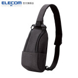 宜丽客（ELECOM）单肩包相机包胸包骑行包挎包多功能休闲运动摄影斜跨卡片相机包背包男女包 黑色