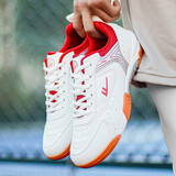 回力运动鞋牛筋底防滑训练鞋男女情侣鞋透气舒适学生比赛乒乓球鞋 WT-101A白红 41 (255mm) 尺码标准