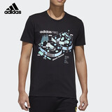 阿迪达斯 （adidas）Neo短袖男秋季休闲运动T恤半袖男GL1194 黑色 L