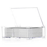 科记文具科记 名片座名片架多层名片盒 高透明商务展会展厅名片收纳盒 带盖单格K-499  【单个装】