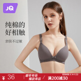 婧麒（JOYNCLEON）哺乳文胸孕妇内衣怀孕期哺乳薄款喂奶文胸产后前开扣无钢圈托聚拢 灰色3128【薄款透气聚拢】 80B