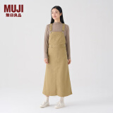 无印良品 MUJI 女式 棉斜纹背带裙裙子文艺范工装纯棉全棉BE06CC3A 米色 S(155/62A)