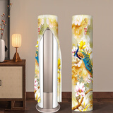 家工场空调罩防尘罩圆柱形柜机中式格力美的海尔空调罩立式开机不取通用 花开富贵 开机不取】3P适高180cm及以上