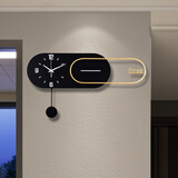 普朵钟饰 HOME DECOR客厅挂钟现代简约钟表网红时尚家用挂墙时钟餐厅装饰静音挂表 加大号：宽75*高42.5cm