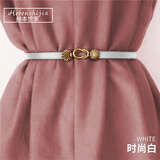 Hebenshijia/赫本世家女士皮带真皮西装细腰带女百搭装饰裤带时尚腰链收腰配裙带 复古细腰带时尚白8001