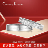 CENTURY& KINDLE情侣戒指一对戒时尚素圈指环男潮流满天星戒指女轻奢小众设计感 【白金色】素圈+满天星 一对【拍下备注圈号】