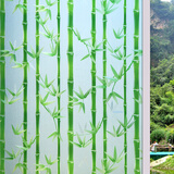 安贝易3D静电玻璃防窥膜窗户贴膜贴纸磨砂卫生间隐私遮挡遮光加厚立体花 3D立体-山水绿竹 60厘米宽每米价格