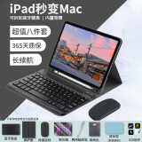 CANHOOGD ipad2021蓝牙键盘保护套9/8代10.2苹果Pro平板壳air6/5/4鼠标套装 iPad10.2（第七/八/九代）「八件套」优雅黑