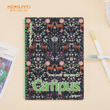 国誉(KOKUYO)Campus软线圈本8mm点线笔记本子·加藤木 B5/80页 绿色 WCN-CSR1815-3