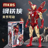 中动玩具儿童礼物男孩生日玩具钢铁侠MK85蜘蛛侠美队模型手办收藏摆件 7寸钢铁侠MK85-【高度约18cm】
