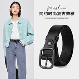 卡帝乐鳄鱼女士皮带牛皮时尚细腰带简约休闲百搭礼物送女友