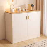 佳家林（JIAJIALIN） 实木餐边柜家用碗筷柜现代简易餐厅餐柜简约餐厅储物柜子 【双门】暖白80*40*100cm