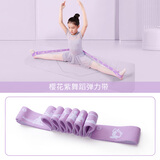 火迪鸟儿童舞蹈弹力带专业练功拉力带瑜伽绳跳舞辅助分段数字拉筋伸展带 【樱花紫12格】适合全身拉伸