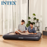 INTEX 充气床垫带枕头气垫床双人加大户外露营帐篷垫家用打地铺折叠床 单人床191*99*25cm 配家用电动充气泵