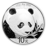 马甸藏品 中国熊猫金银币1998-2024年熊猫银币 投资金银纪念币 2018年熊猫银币