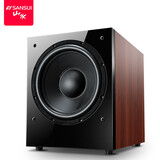 山水（SANSUI）SP4-15 低音炮 12吋木质家庭影院高保真音箱 300W额定功率有源低音炮 SP4-12无源低音 山水SP4-15-12寸双喇叭（有源低音炮）