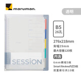 满乐文（MARUMAN）活页本 笔记本 本子 记事本 日记本 会议记录本B5透明色(新色)